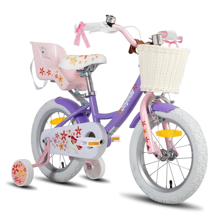 JOYSTAR Kids Bike For Girls Ages 2-9 Years Old,12 14 16 18 Inch Kids Bike With Training Wheels Doll Seat Streamers