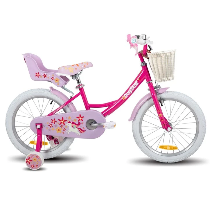JOYSTAR Kids Bike For Girls Ages 2-9 Years Old,12 14 16 18 Inch Kids Bike With Training Wheels Doll Seat Streamers